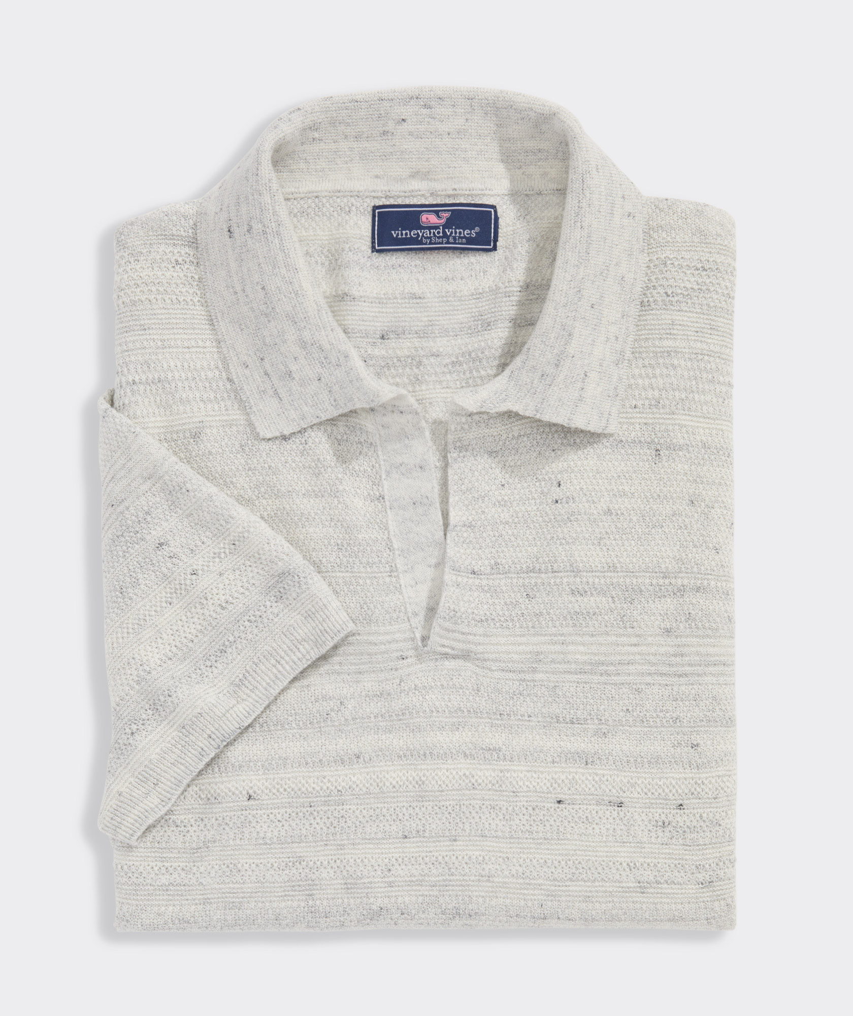 Linen Blend Sweater Polo