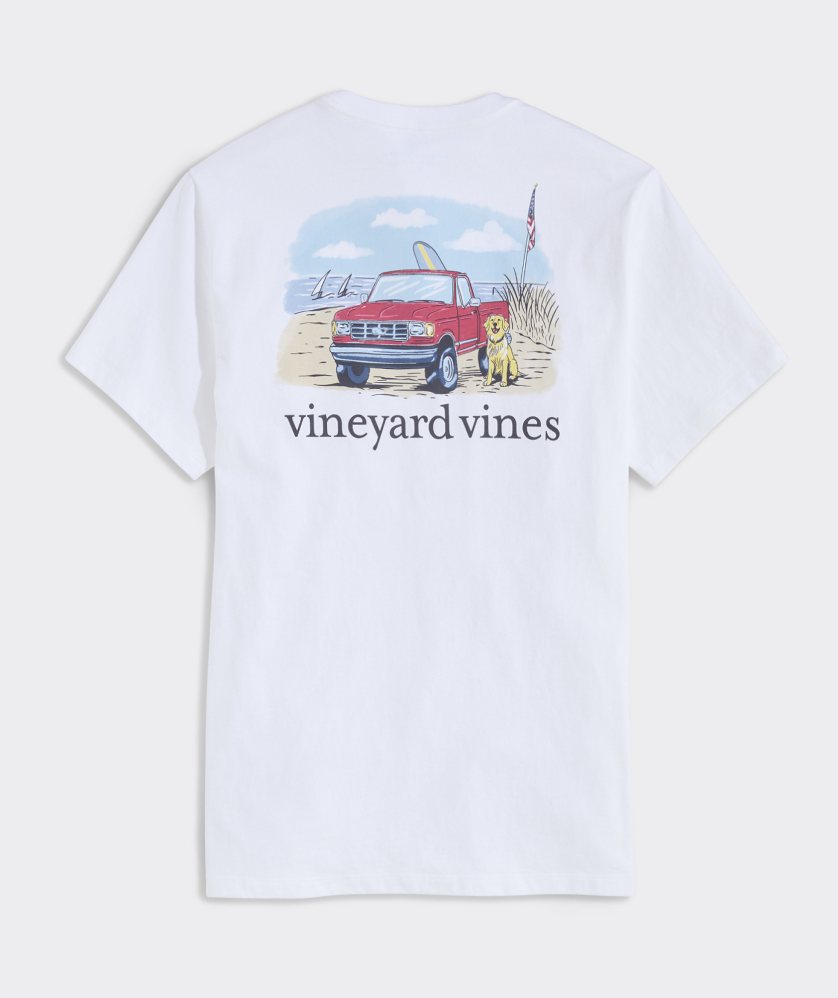 Truck On The Beach Short-Sleeve Pocket Tee
