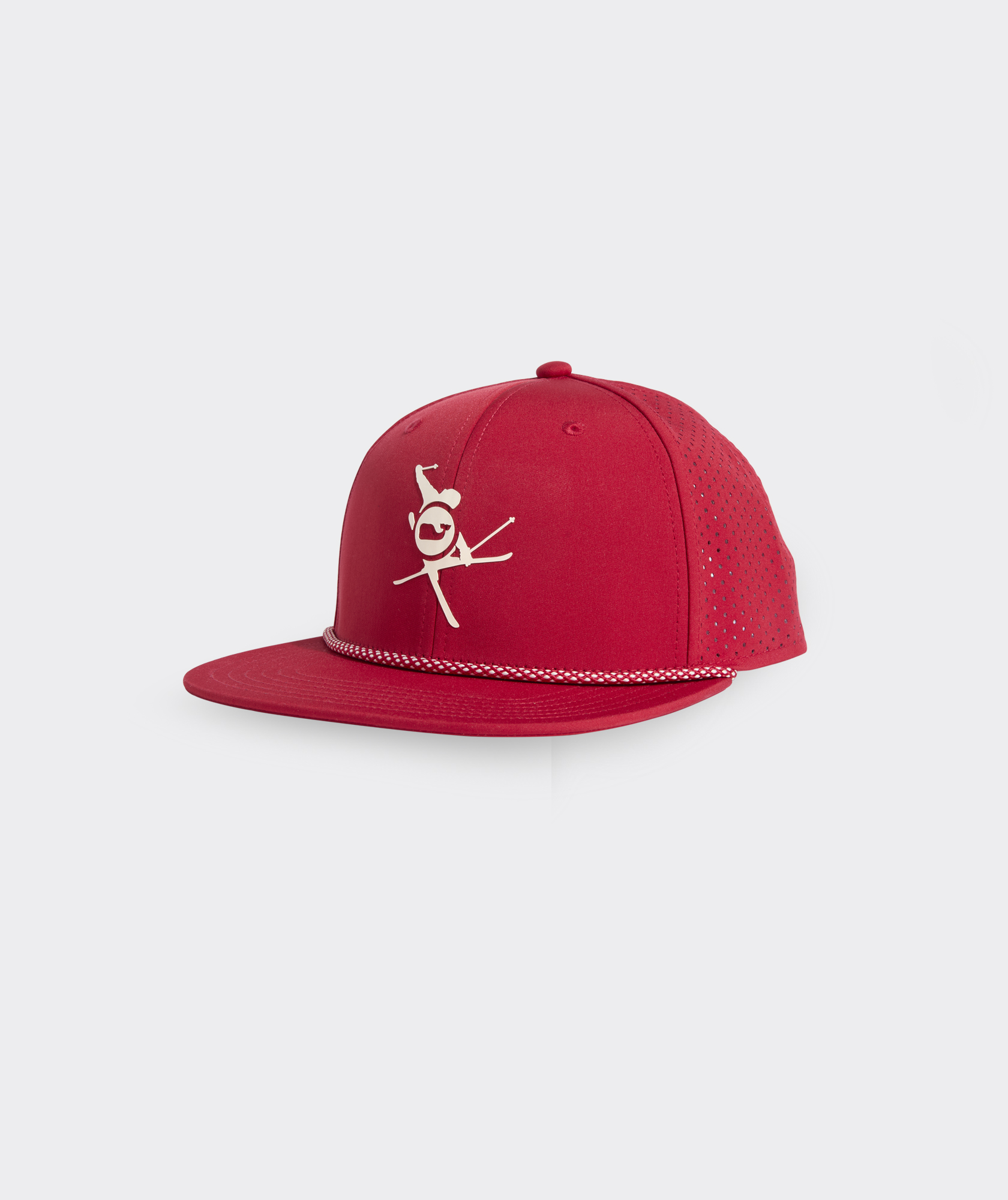 Skier Patch Flat Brim Trucker Hat