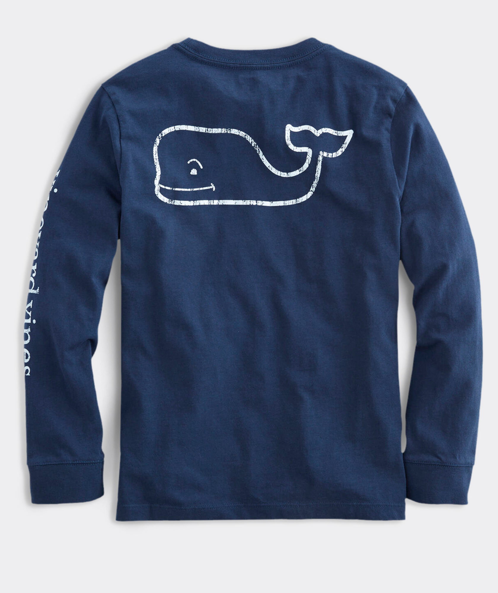 Boys' Vintage Whale Long-Sleeve Pocket Tee