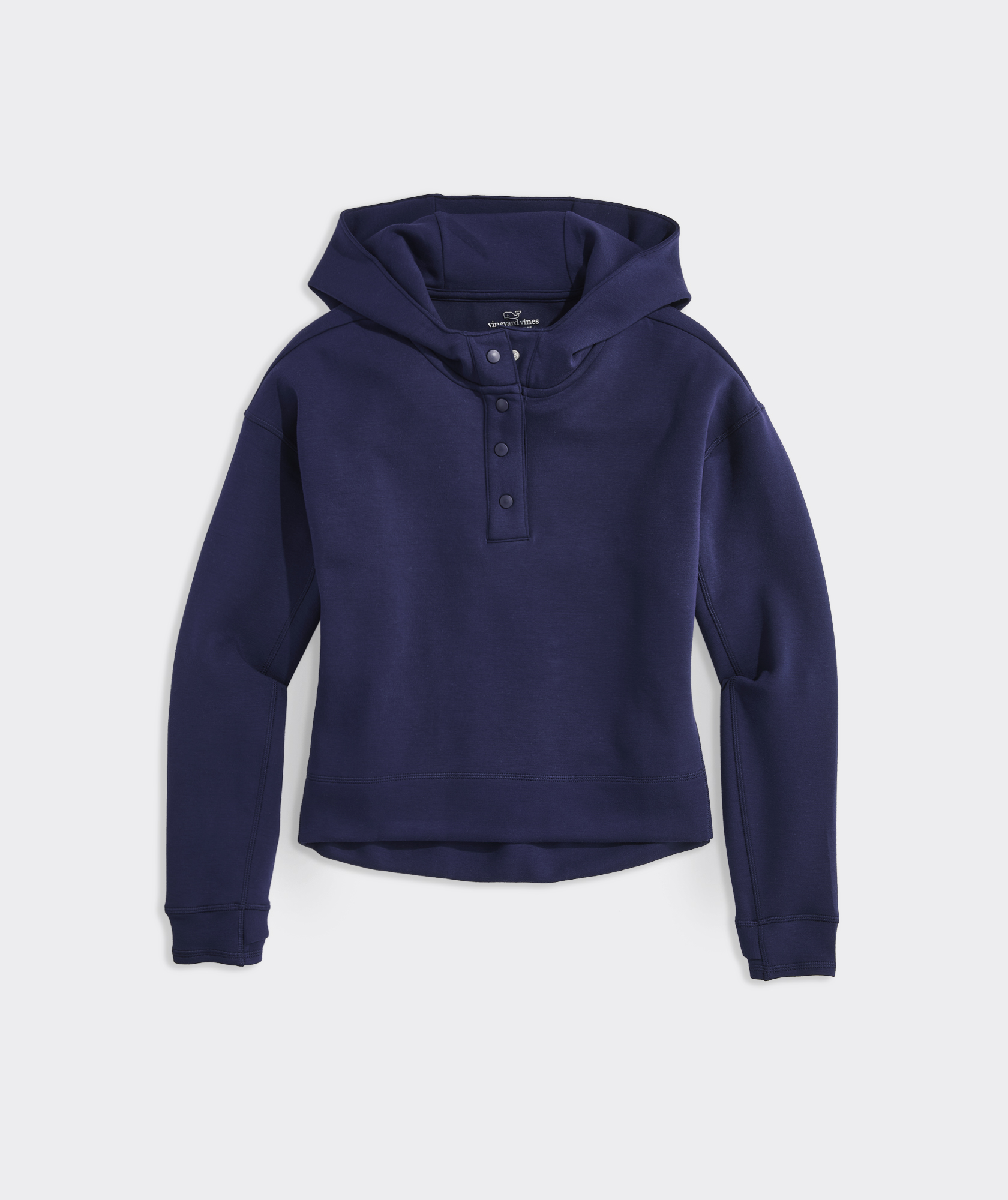 Hooded Snap-Front Pullover