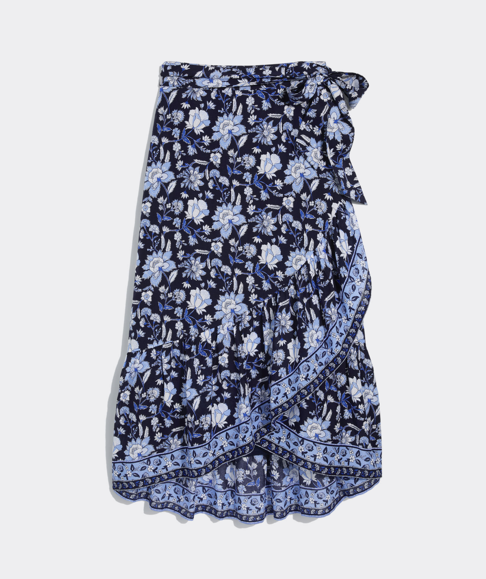 Blue Katama Tile Maxi Skirt