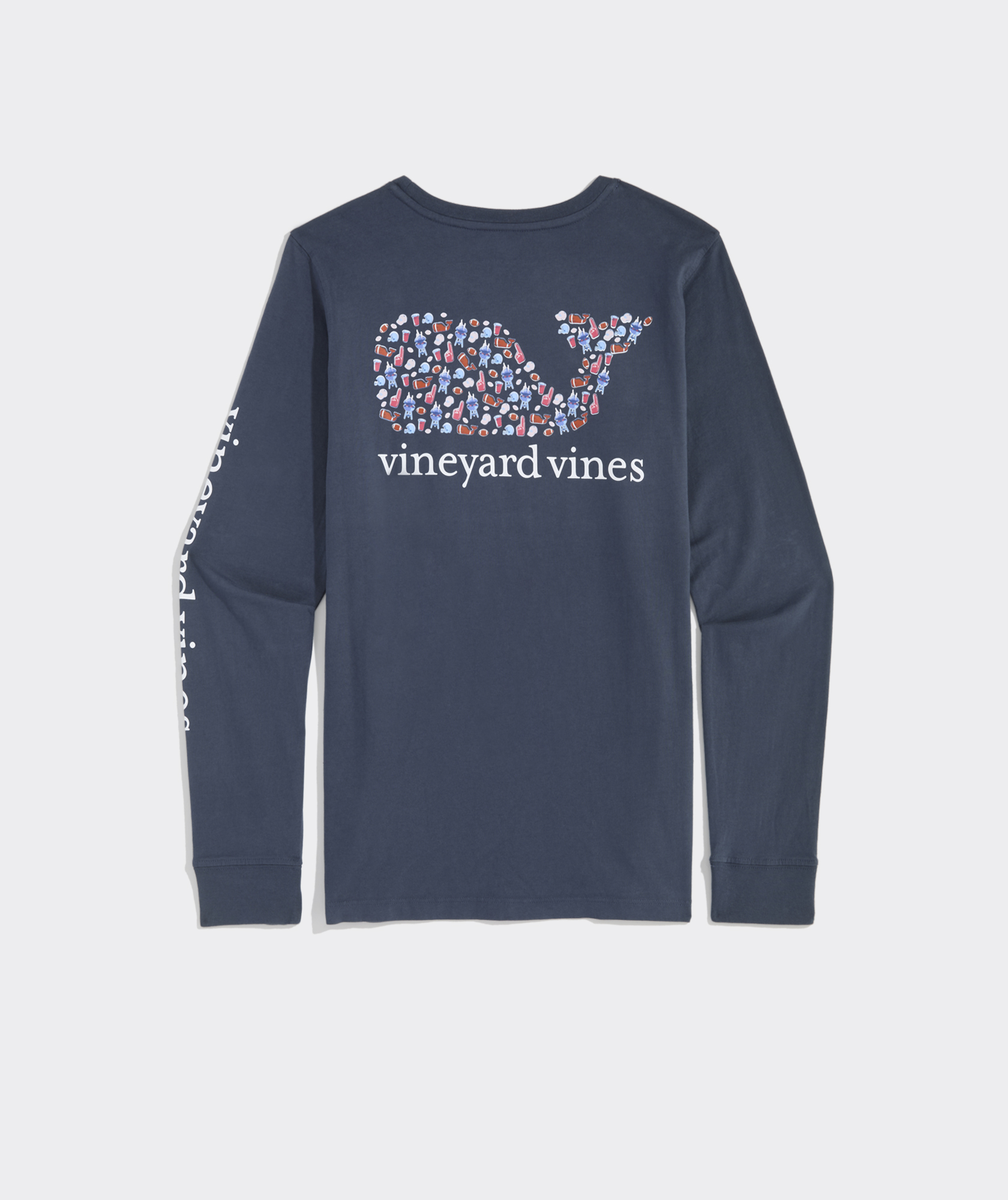 Tailgating Icons Whale Fill Long-Sleeve Pocket Tee