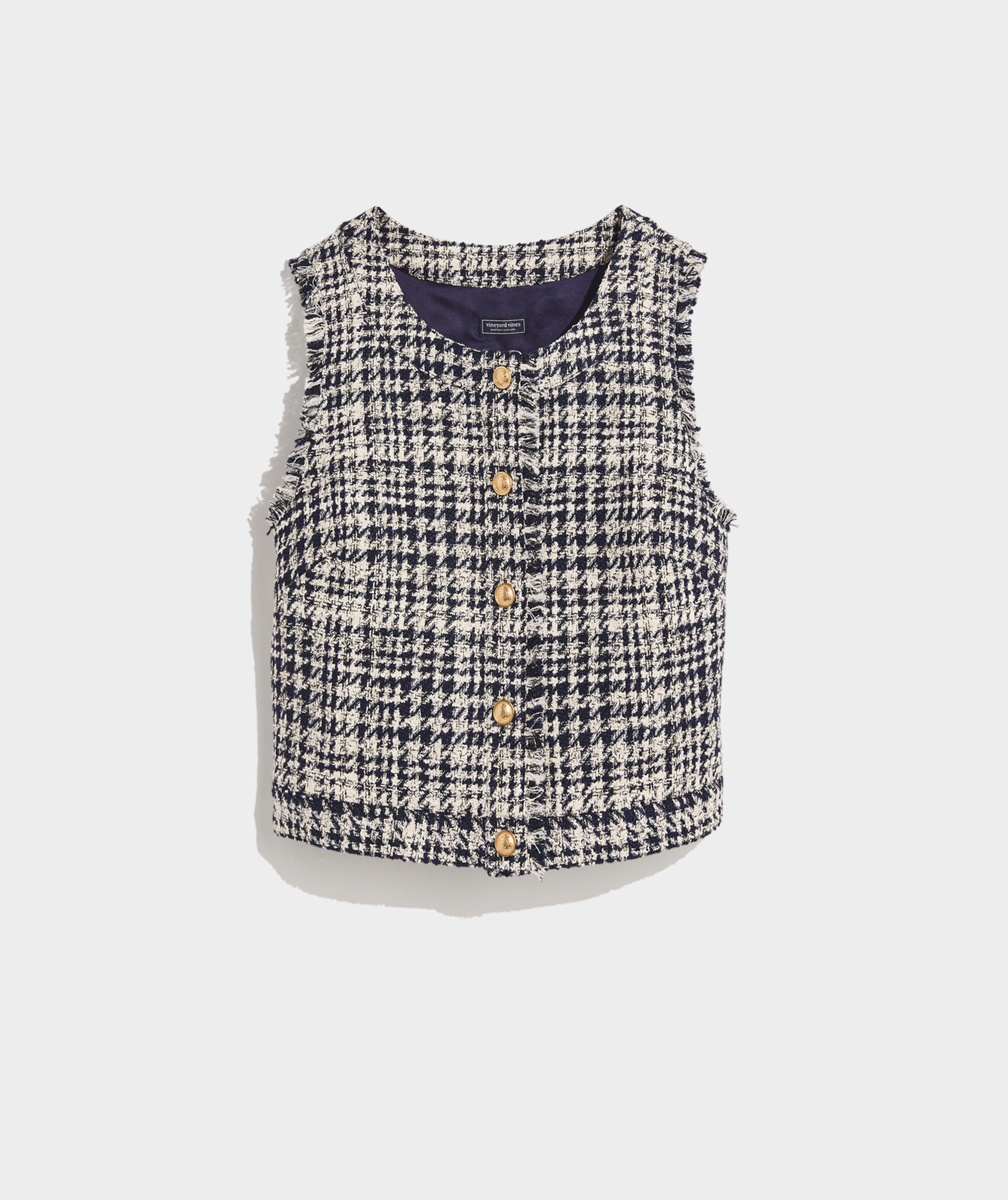 BouclÃ© Button-Front Top