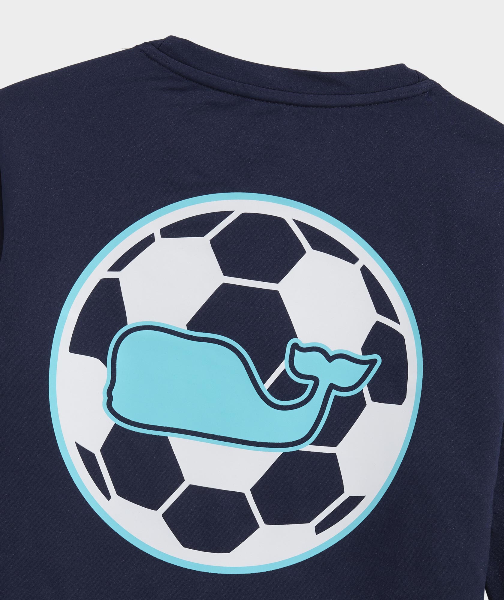 Boys' Soccer Whale Dot Long-Sleeve Harbor Sun Performance Tee