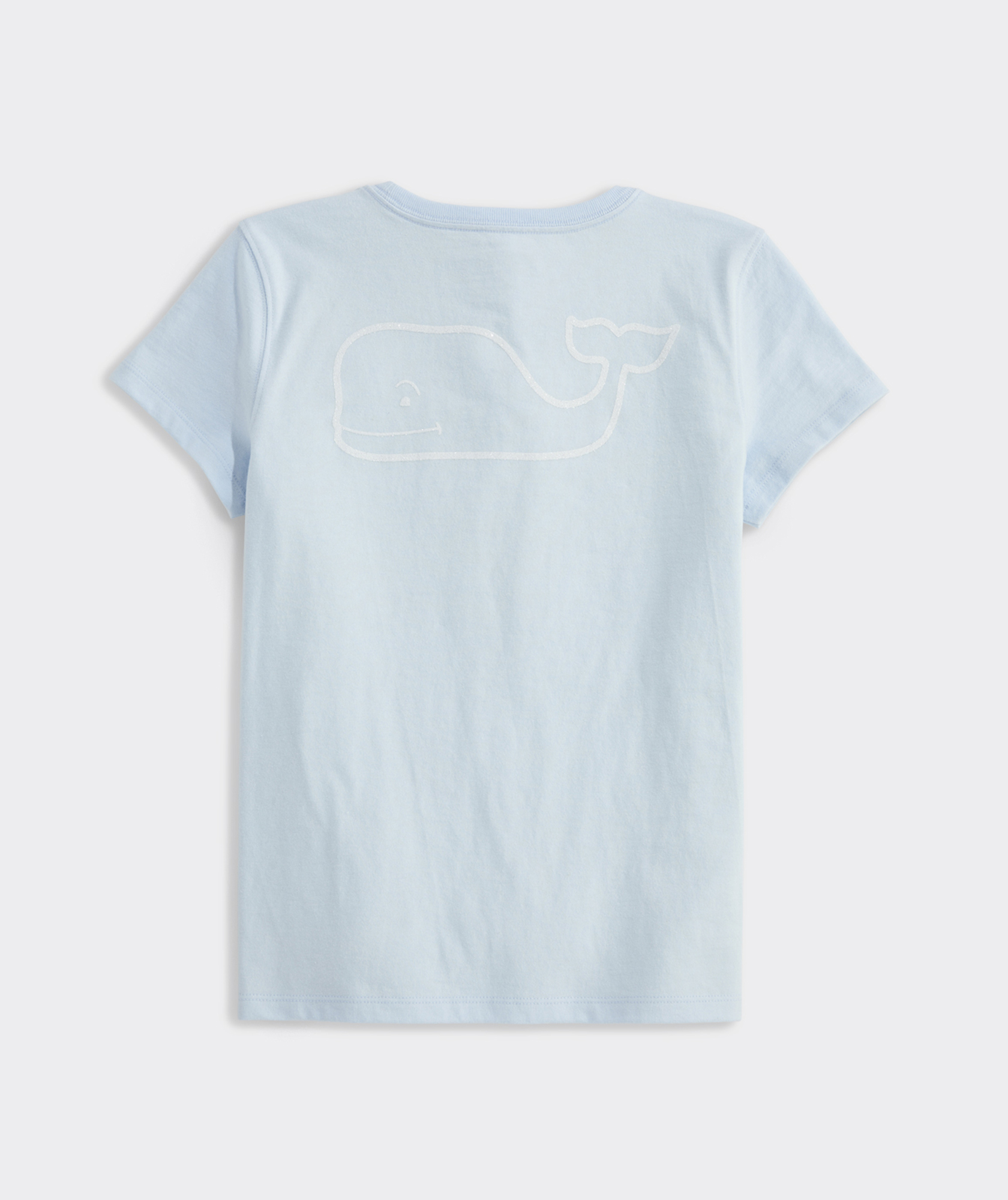 Girls' Glitter Whale Short-Sleeve Pocket Tee
