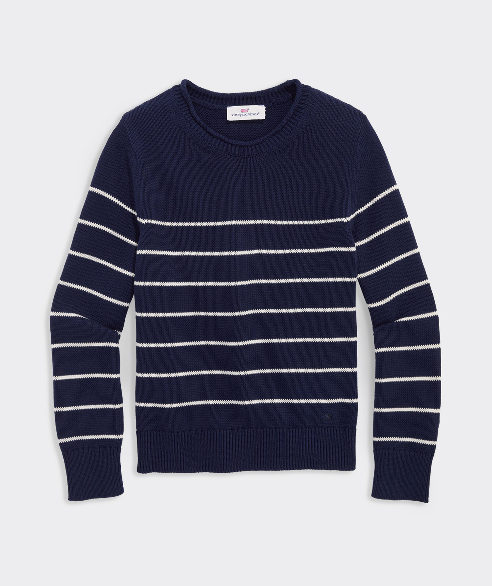 Girlsâ Breton Stripe Rollneck Sweater