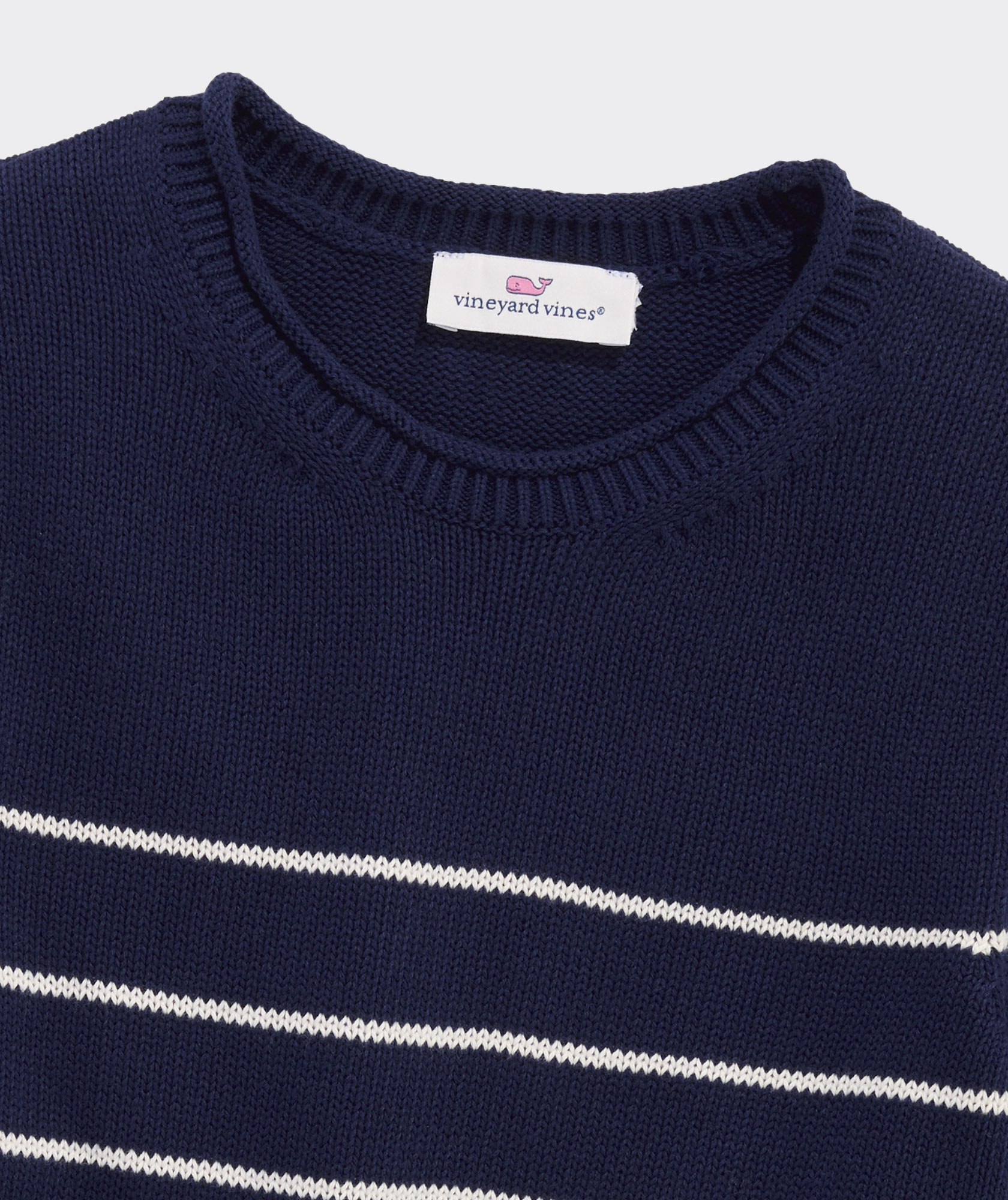 Girlsâ Breton Stripe Rollneck Sweater