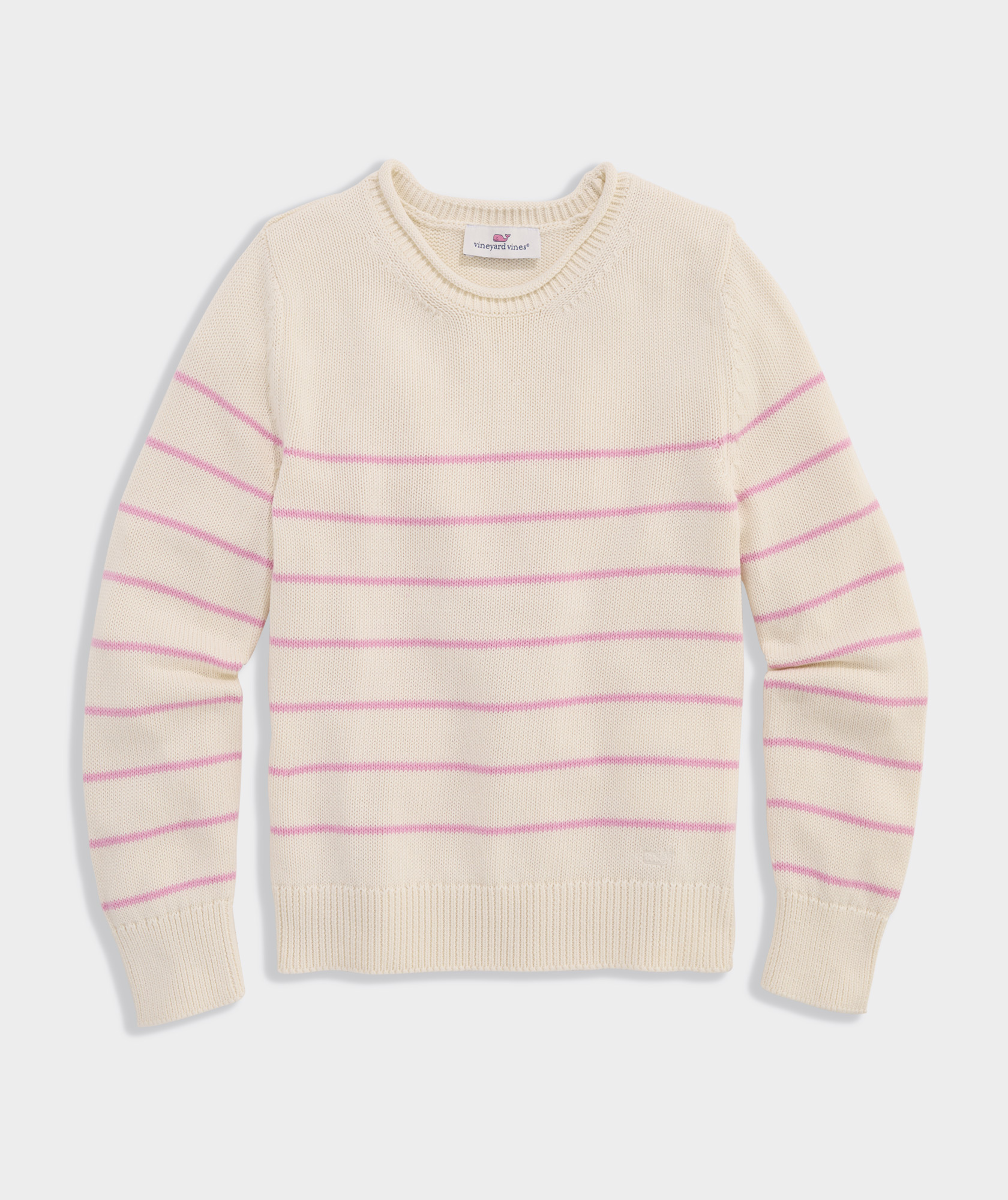Girlsâ Breton Stripe Rollneck Sweater