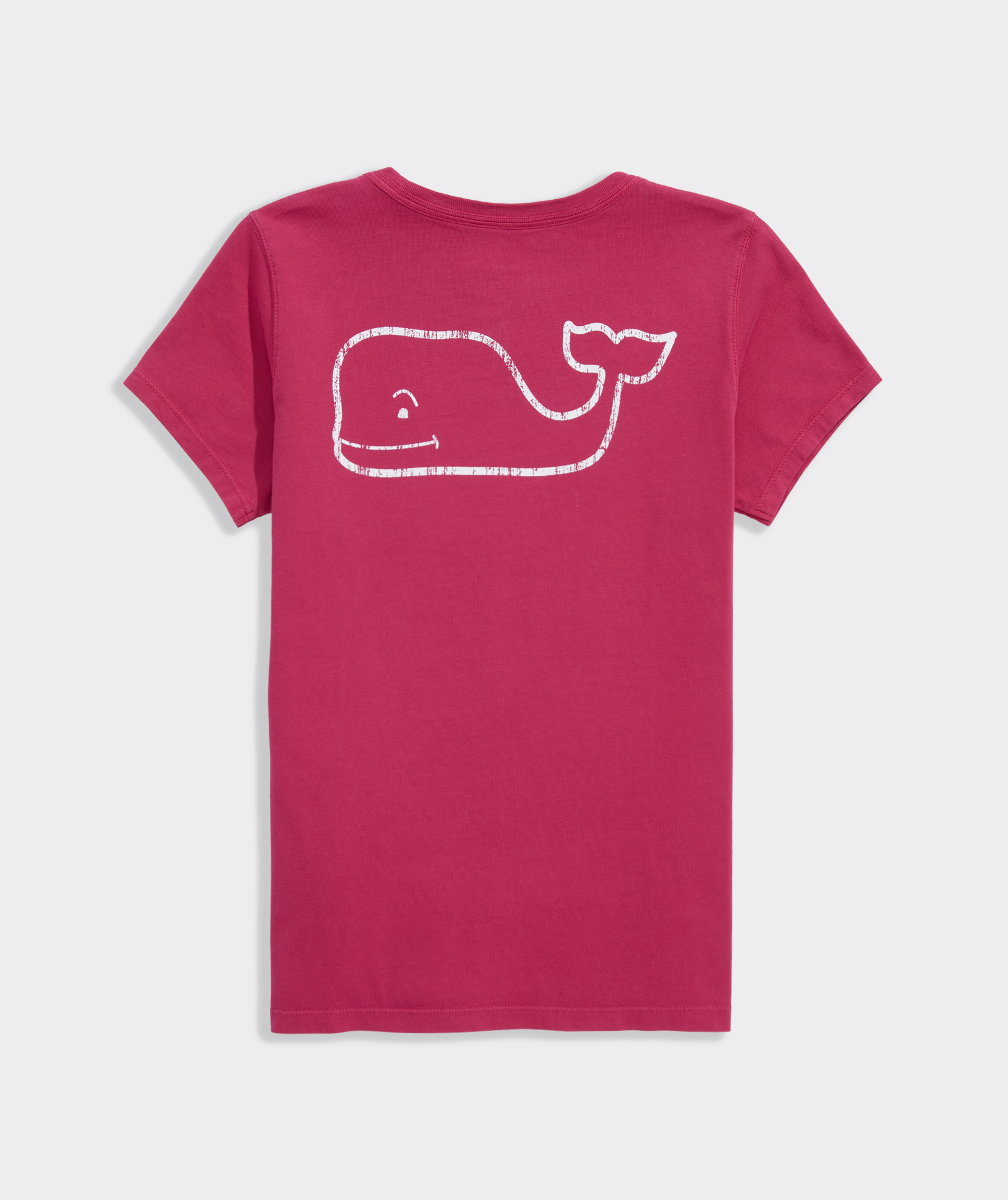 Girlsâ Garment-Dyed Vintage Whale Short-Sleeve Pocket Tee