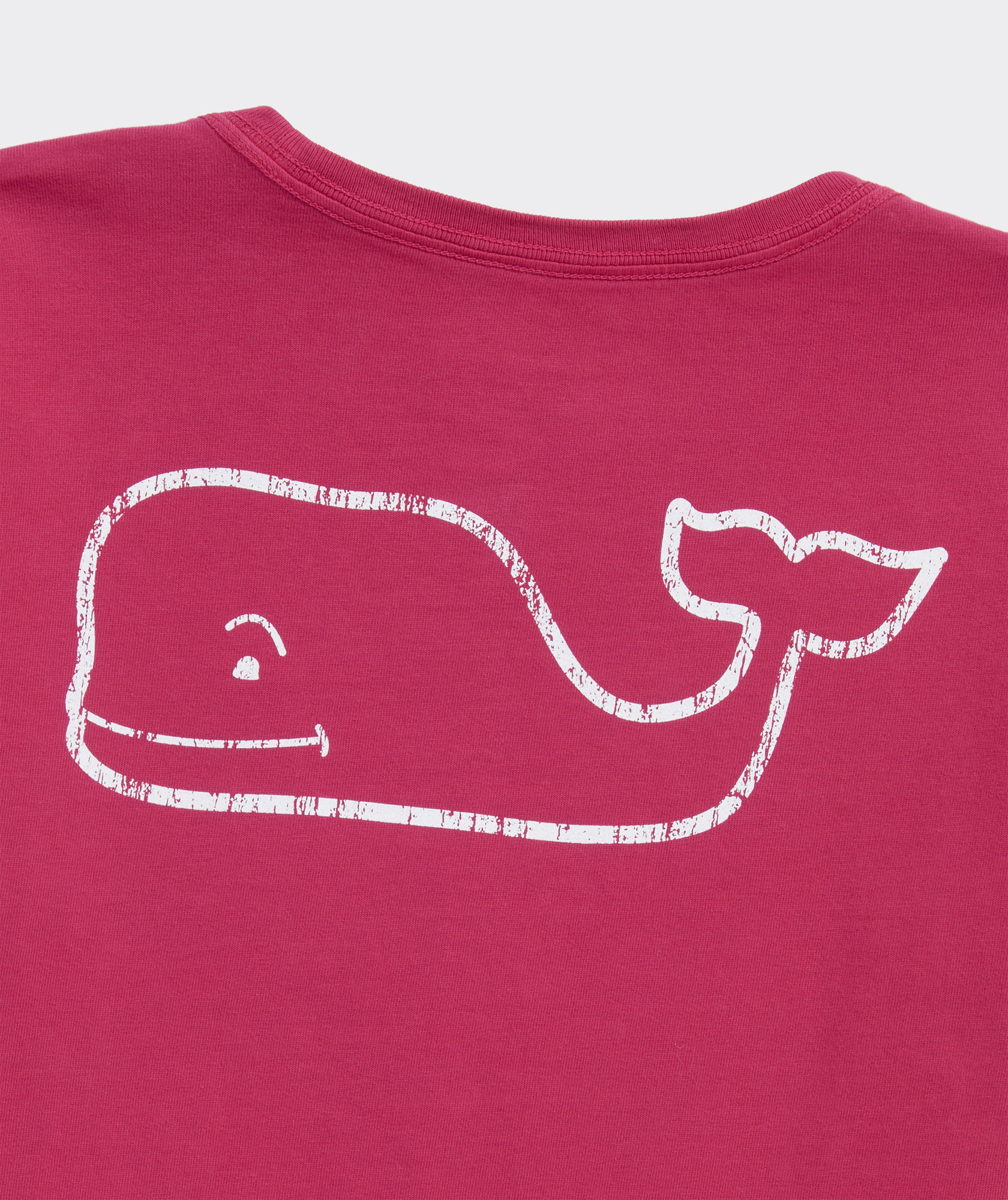 Girlsâ Garment-Dyed Vintage Whale Short-Sleeve Pocket Tee
