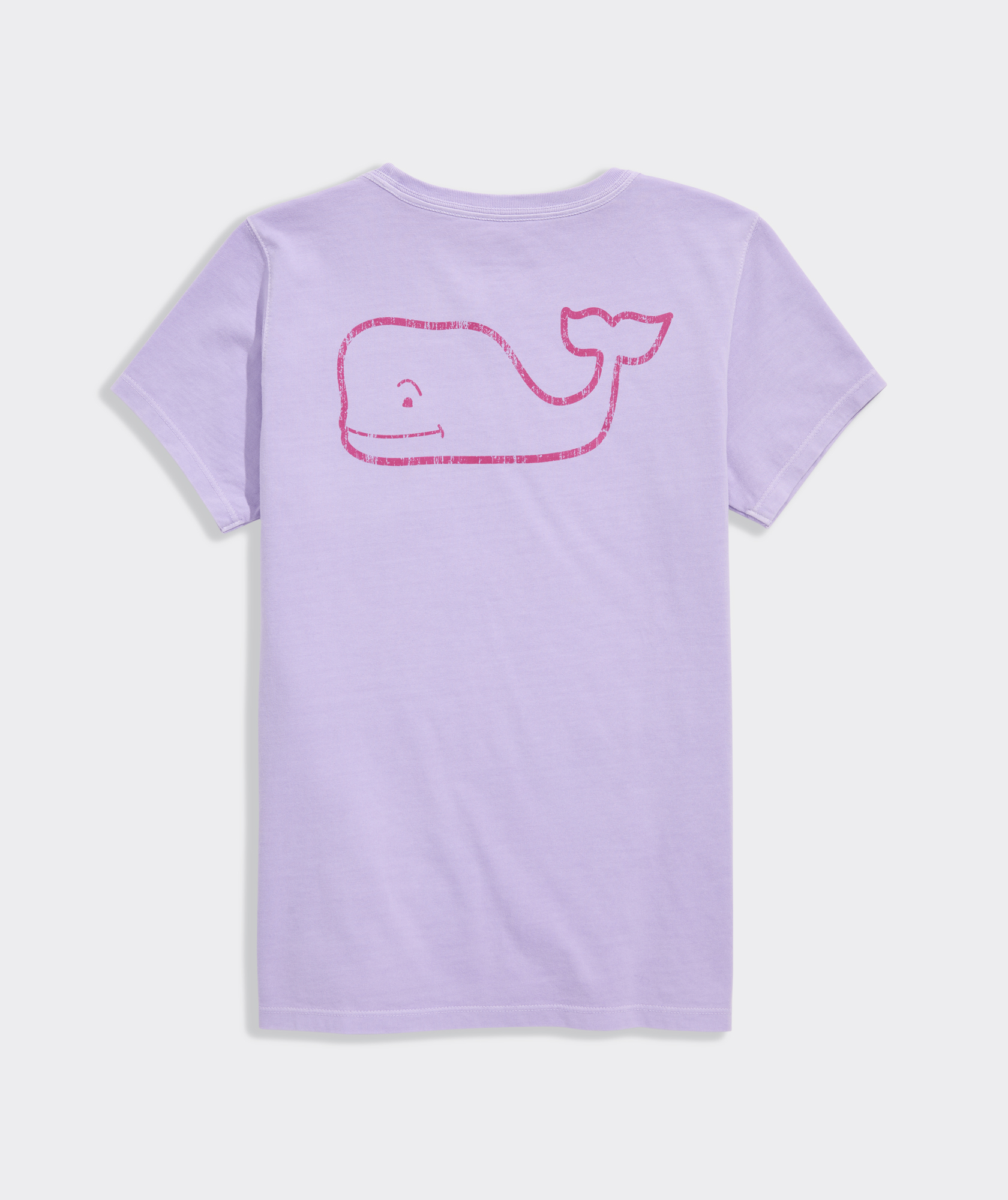 Girlsâ Garment-Dyed Vintage Whale Short-Sleeve Pocket Tee