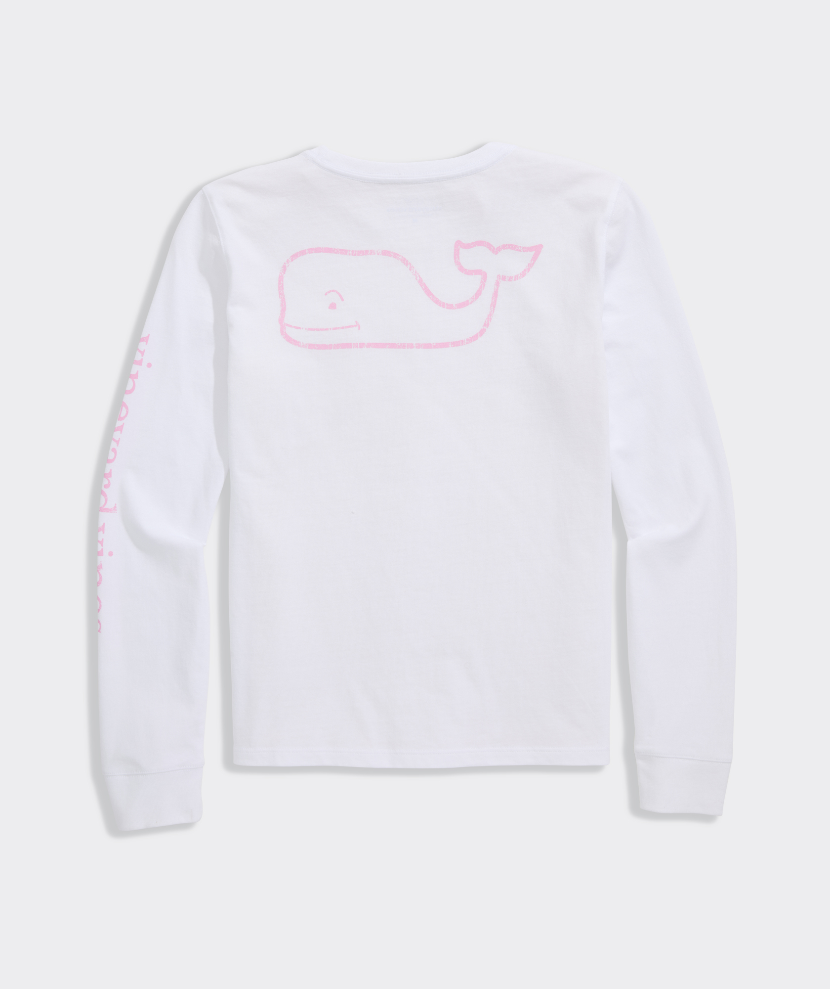 Girlsâ Vintage Whale Long-Sleeve Pocket Tee