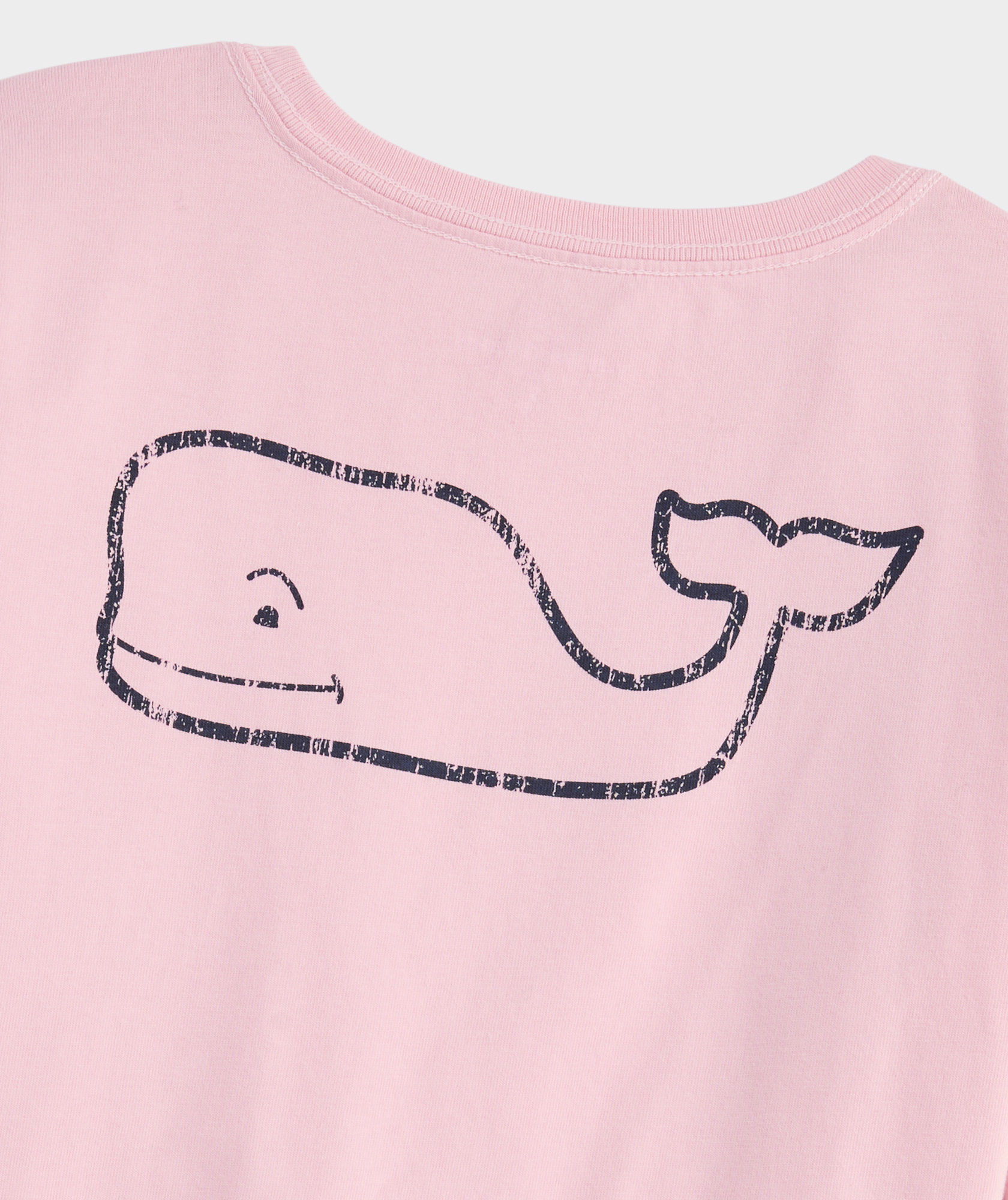 Girlsâ Vintage Whale Long-Sleeve Pocket Tee