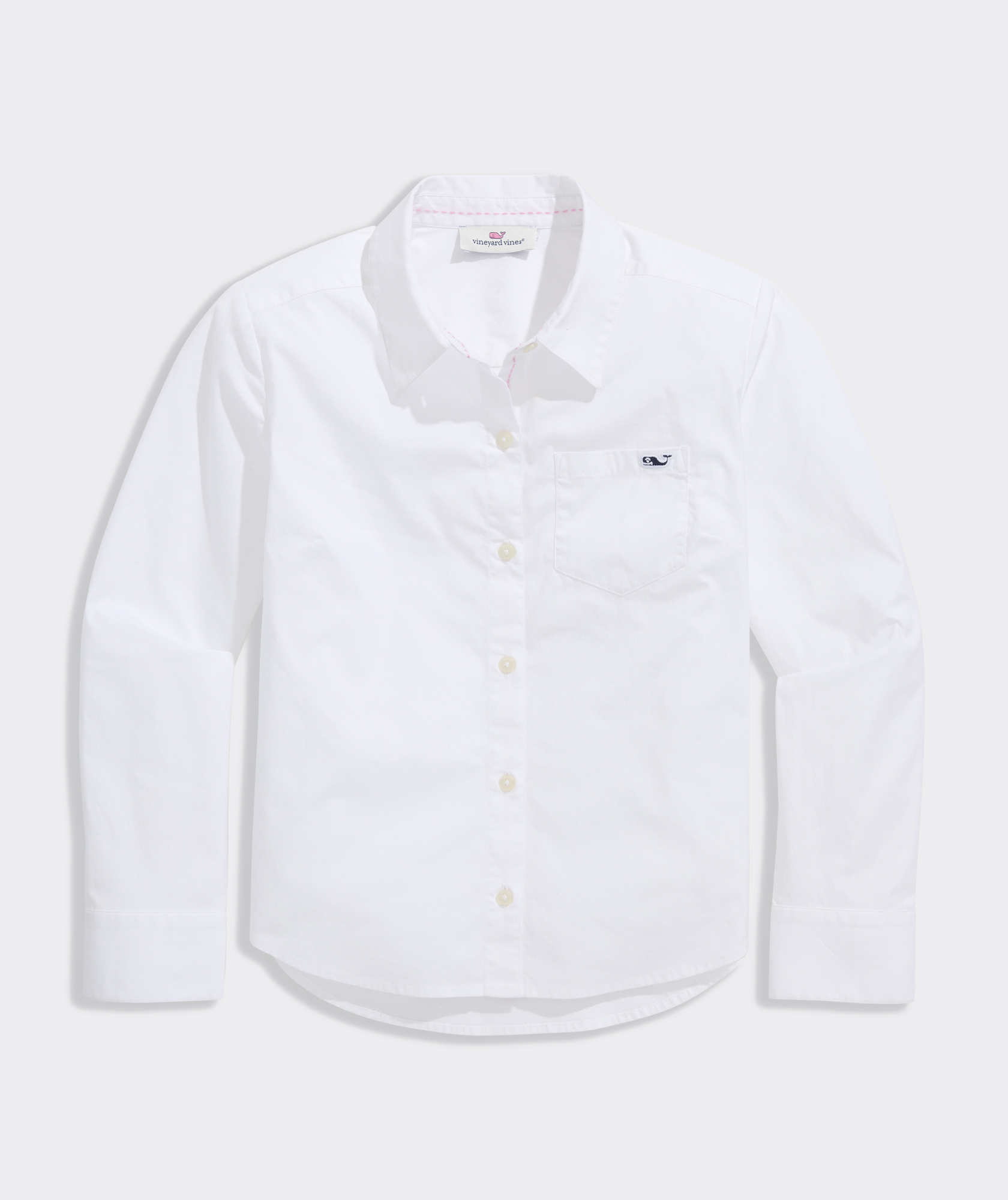 Girls Poplin Button-Down