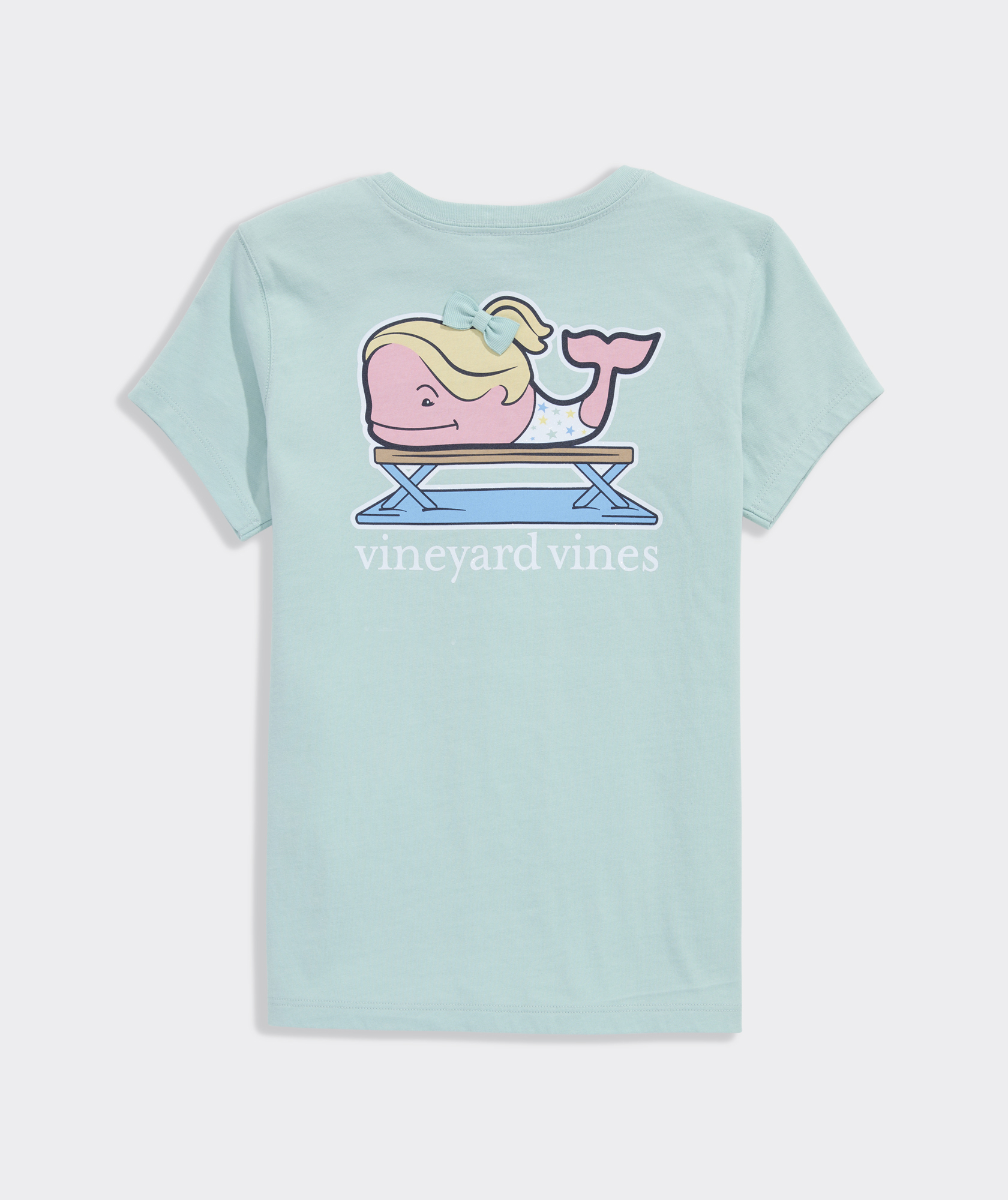 Girls Glitter Gymnastics Whale Short-Sleeve Pocket Tee