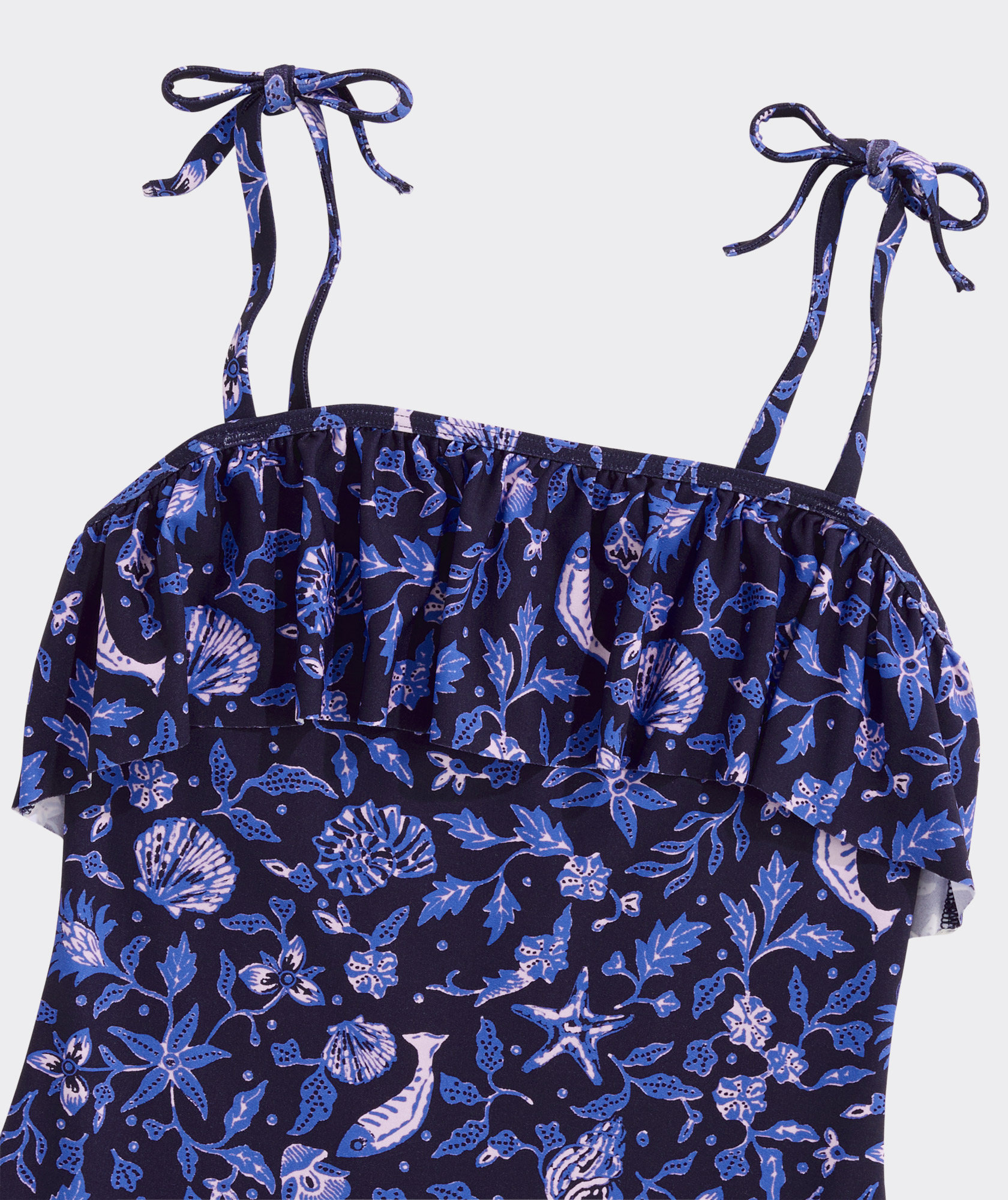 Girls' Ruffle High Neck One-Piece