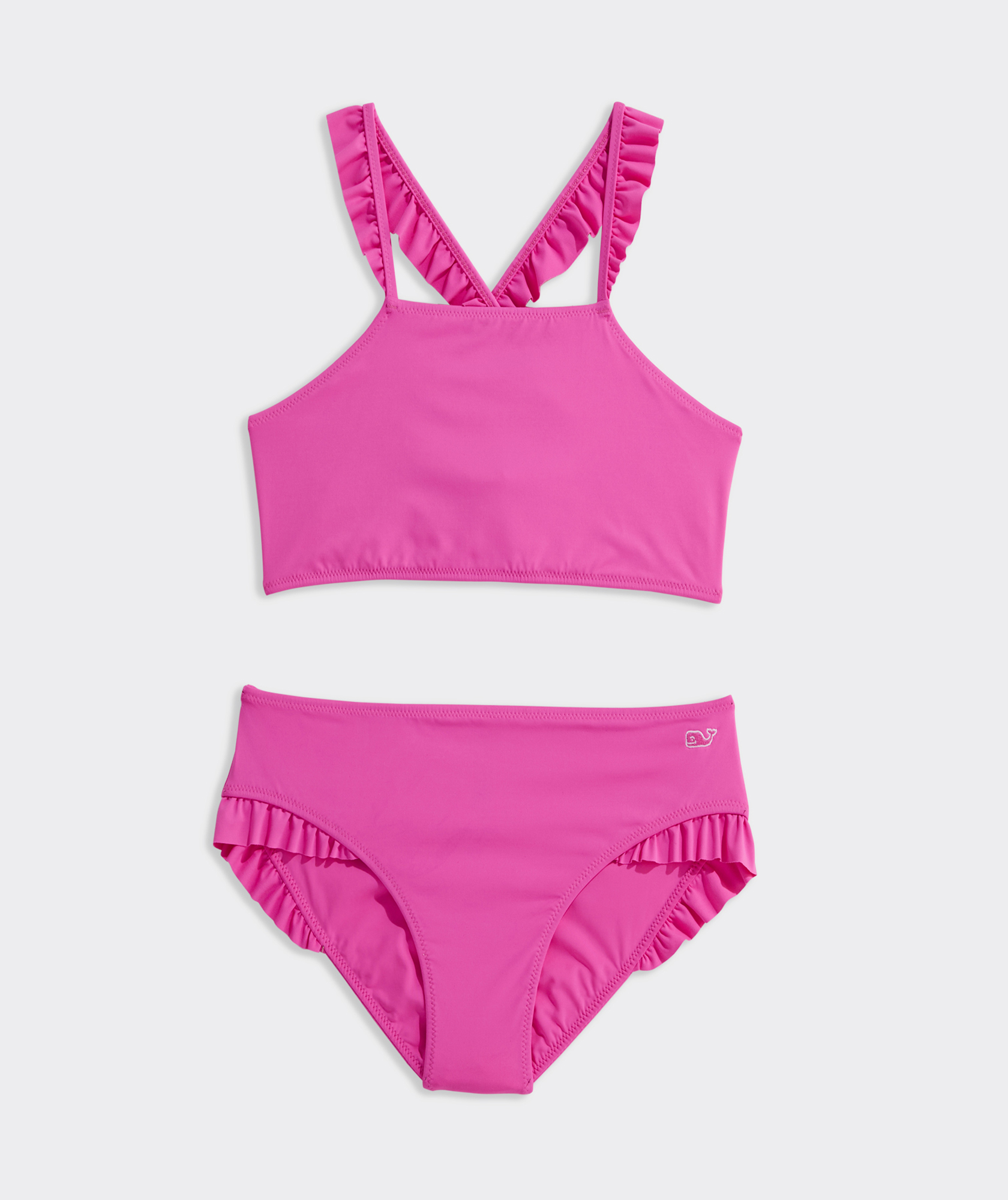 Girls' Ruffle High Neck Two Piece