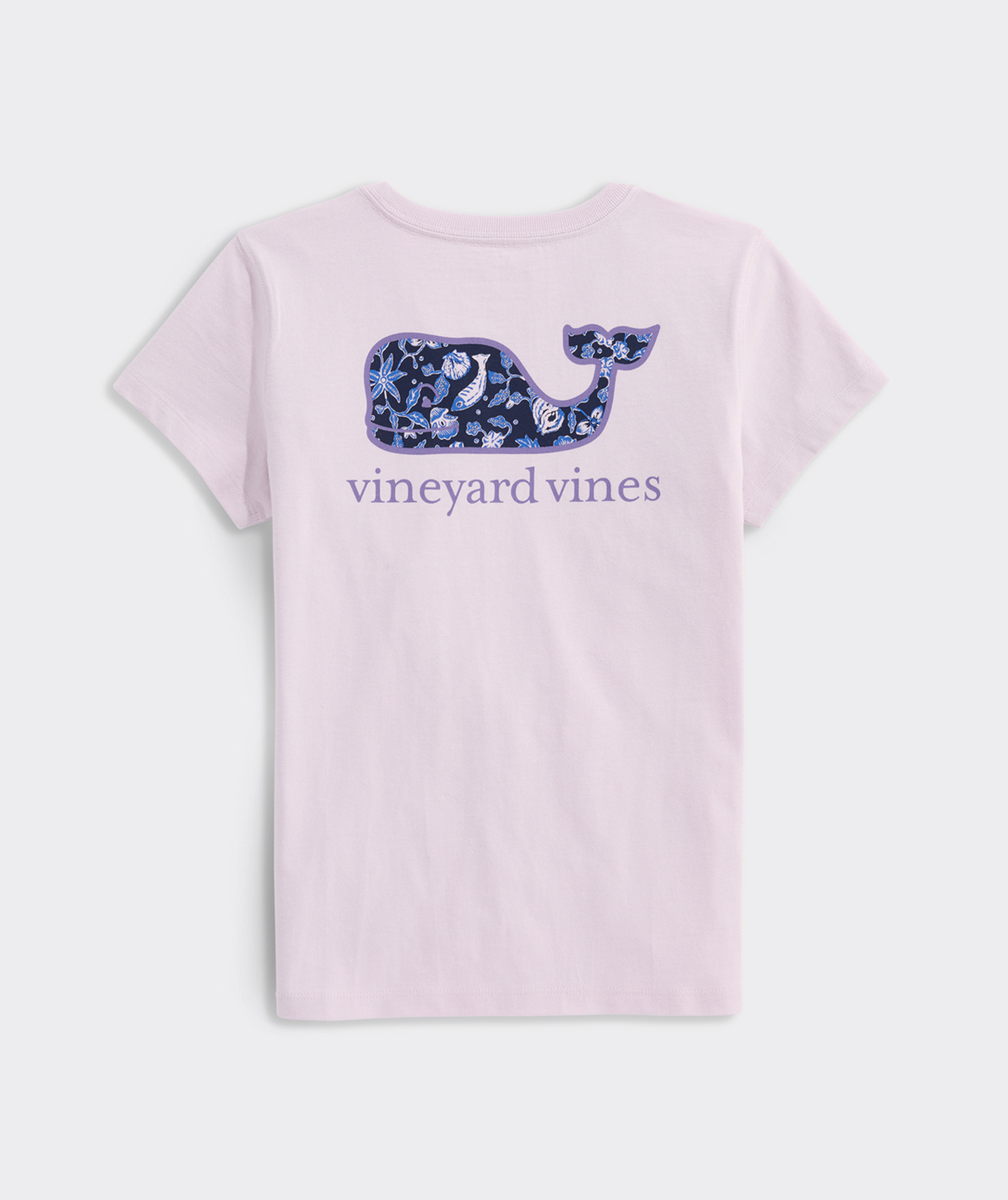 Girlsâ Camila Print Whale Short-Sleeve Pocket Tee