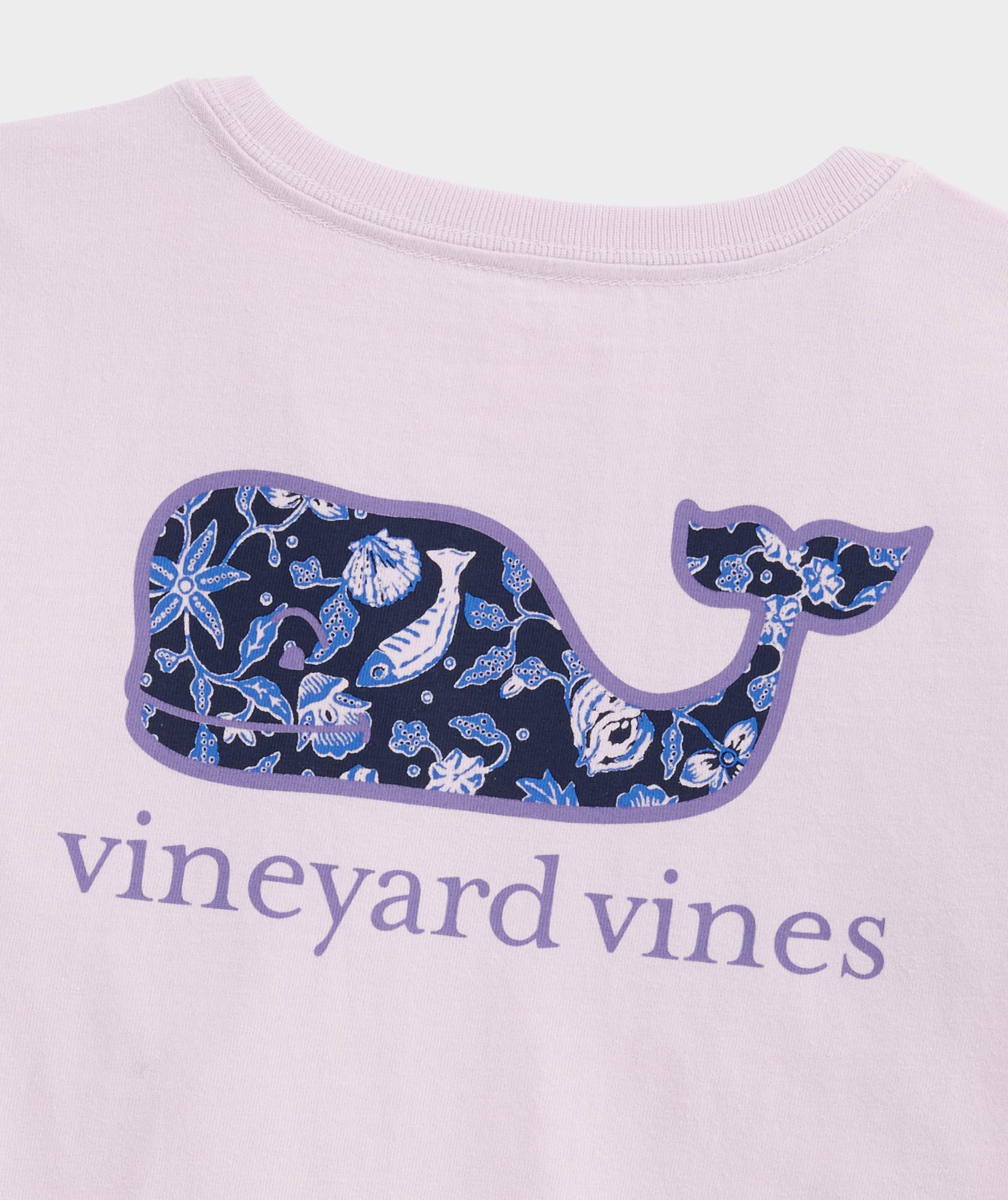 Girlsâ Camila Print Whale Short-Sleeve Pocket Tee