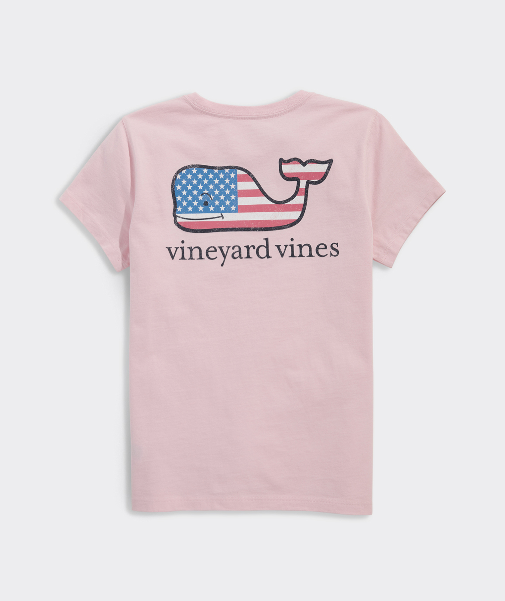 Girls' Flag Whale Short-Sleeve Pocket Tee